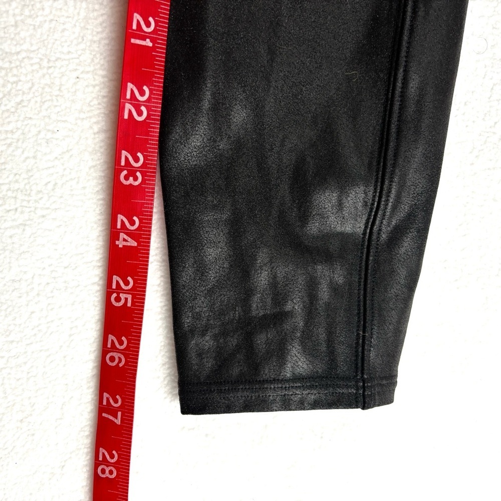 SPANX Faux Leather Moto Banded High Waist Ankle Compression Leggings Size 1X - Picture 15 of 15